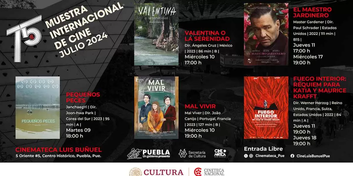 Del 9 al 18 de julio llega la 75ª muestra Internacional de Cine en la Cinemateca “Luis Buñuel”