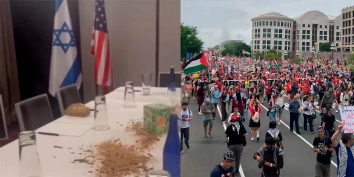 VIDEO. Protesta en Washington: Se oponen a visita de Netanyahu y critican apoyo de EU a Israel