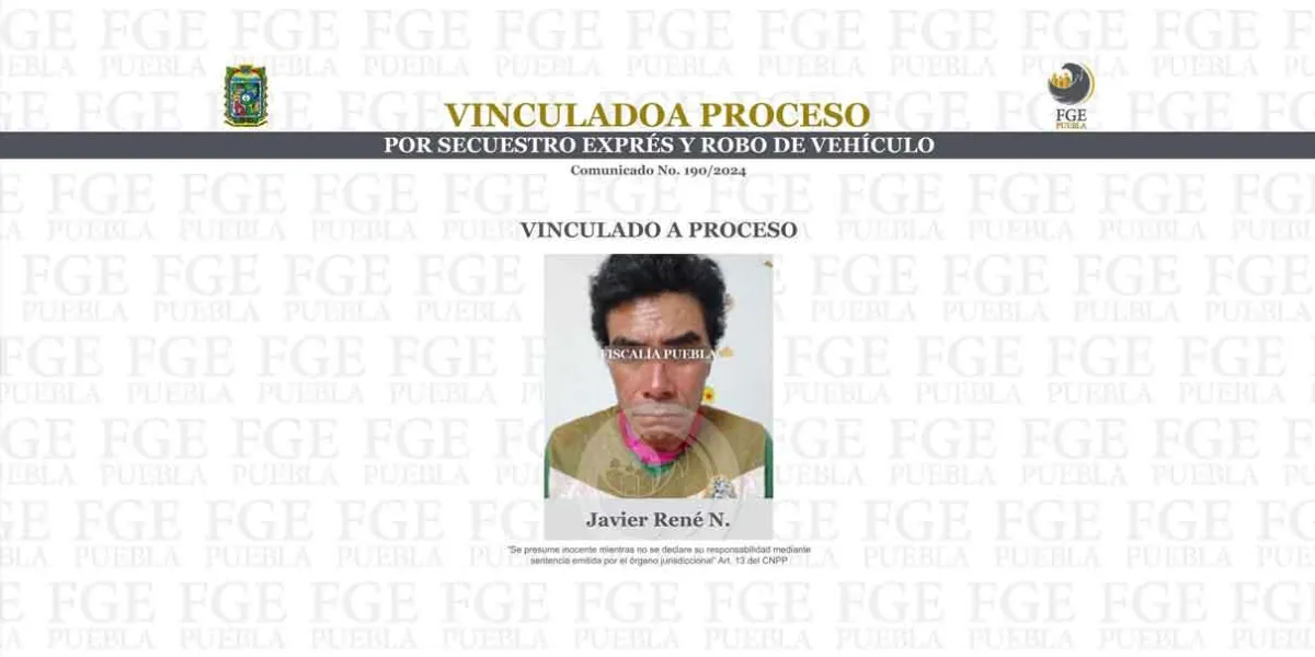 Lo mandan a prisión por secuestro y robo de vehículo