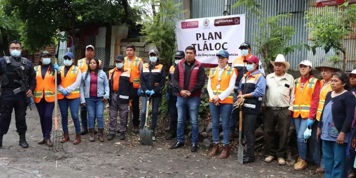 Ariadna Ayala inició el Plan Tláloc para limpiar barrancas en Atlixco