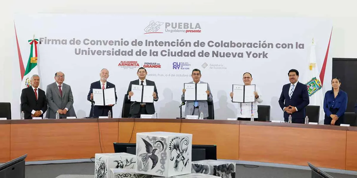 Fortalecen la educación poblana: Gobierno del estado y CUNY firman acuerdo