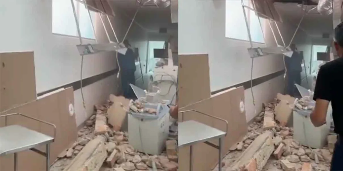 VIDEO. Se derrumba plafón en Hospital General 89 de Guadalajara; no hay heridos