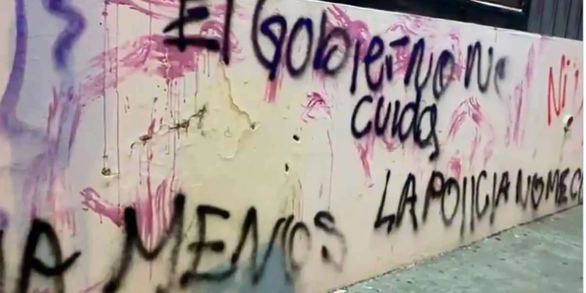 Terminó grafiteada la Fiscalía en la conmemoración del 25N