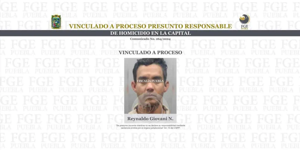 Vinculan a Reynaldo por homicidio en la Ignacio Zaragoza