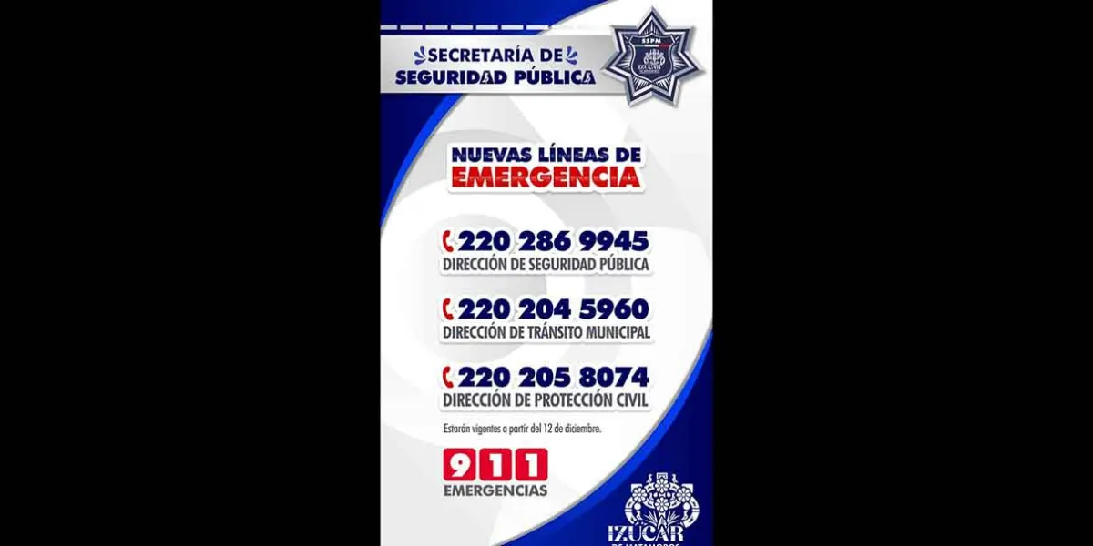 Se activarán tres nuevas líneas de emergencia en Izúcar las 24 horas 