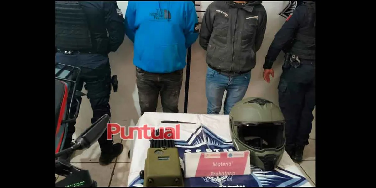 Tras intentar robar camión de carga, dos sujetos son detenidos en Texmelucan