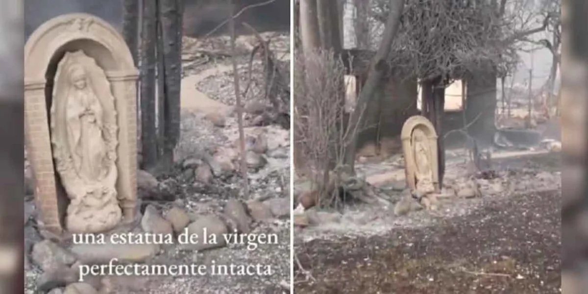 Virgen de Guadalupe, incendio, Los Ángeles, California, Milagro