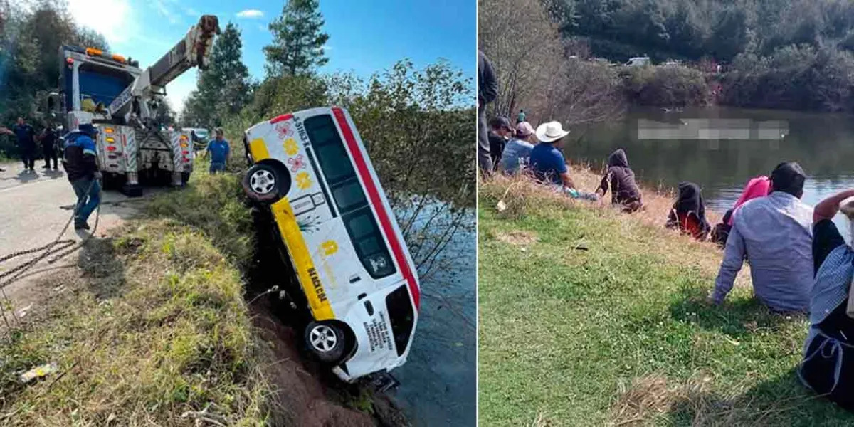 Chofer menor de edad terminó dentro de la presa Omiltémetl; hubo tres muertos