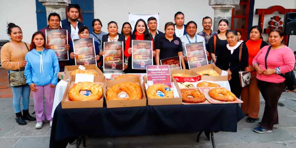 Inició la Feria de la Rosca de Reyes en San Pedro Cholula en la Plaza de la Concordia