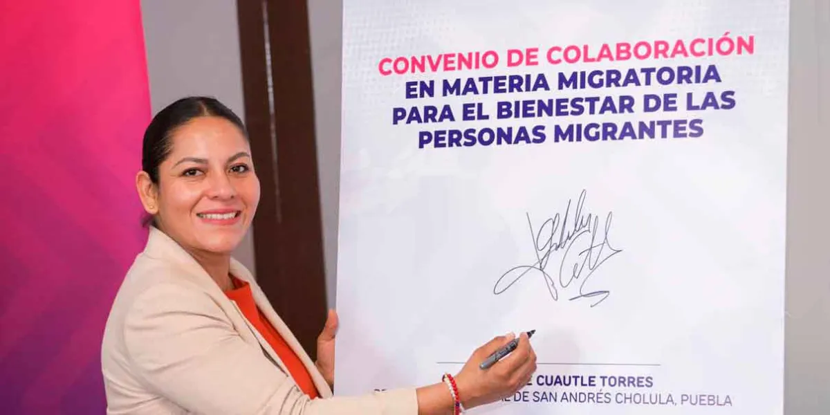 Impulsa Lupita Cuautle convenio en apoyo a migrantes y sus familias