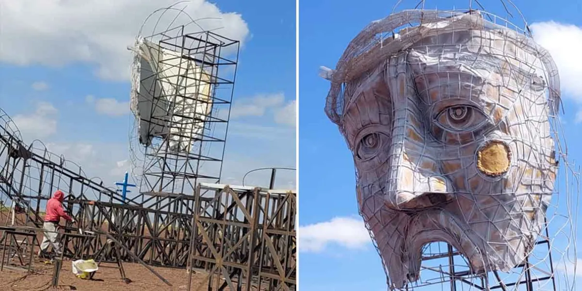 El Cristo Roto, avanza construcción de la emblemática escultura en Serdán