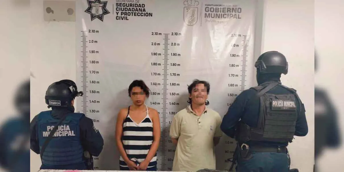 Atrapan a pareja ingresando a una casa, además,  en posesión de droga 