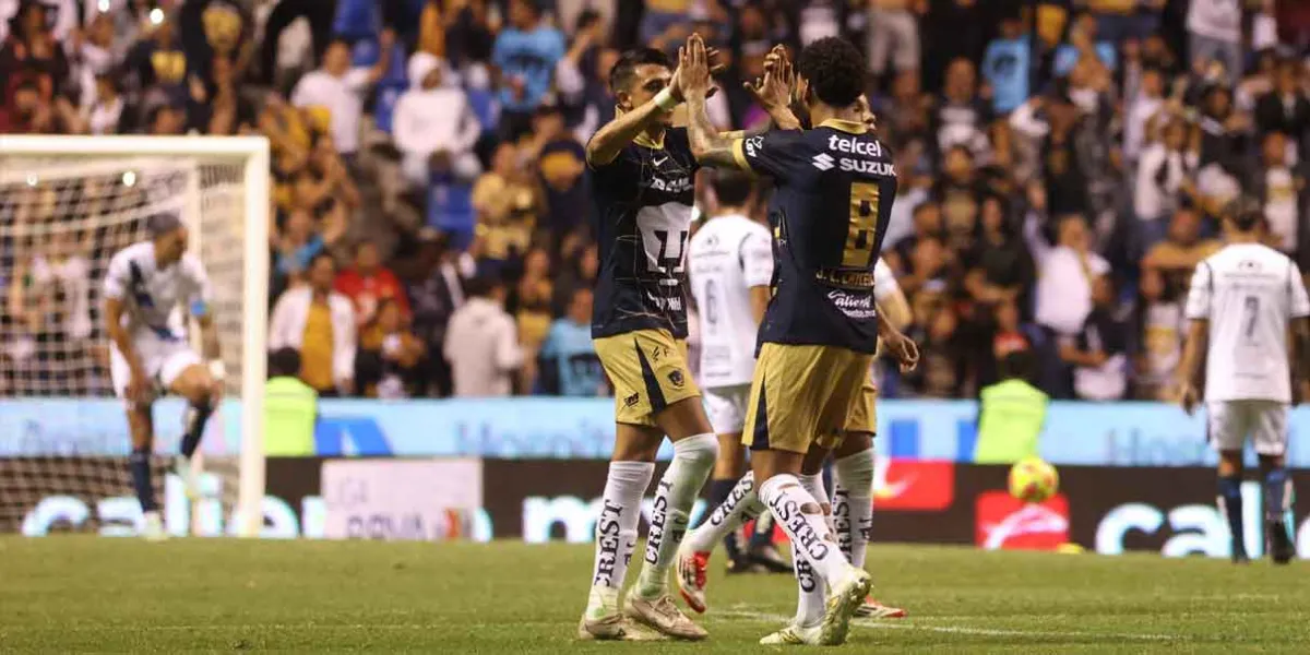 Pumas remonta y gana 3-1 a Puebla en el debut de Efraín Juárez