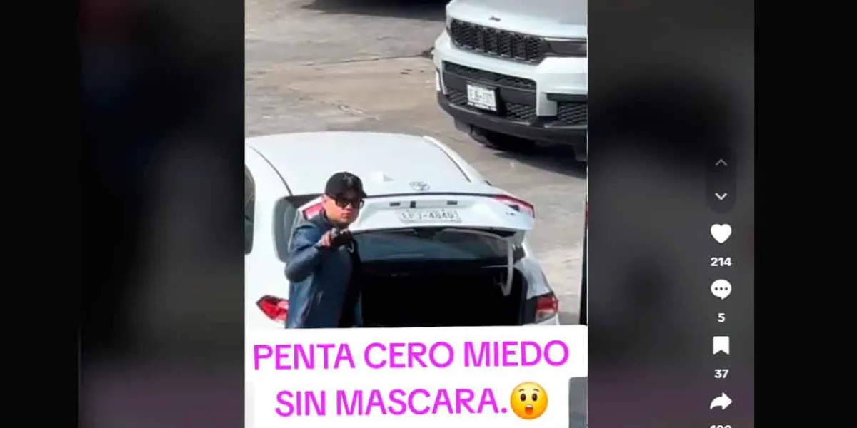 VIDEO. Sorprenden a Penta Zero Miedo sin máscara