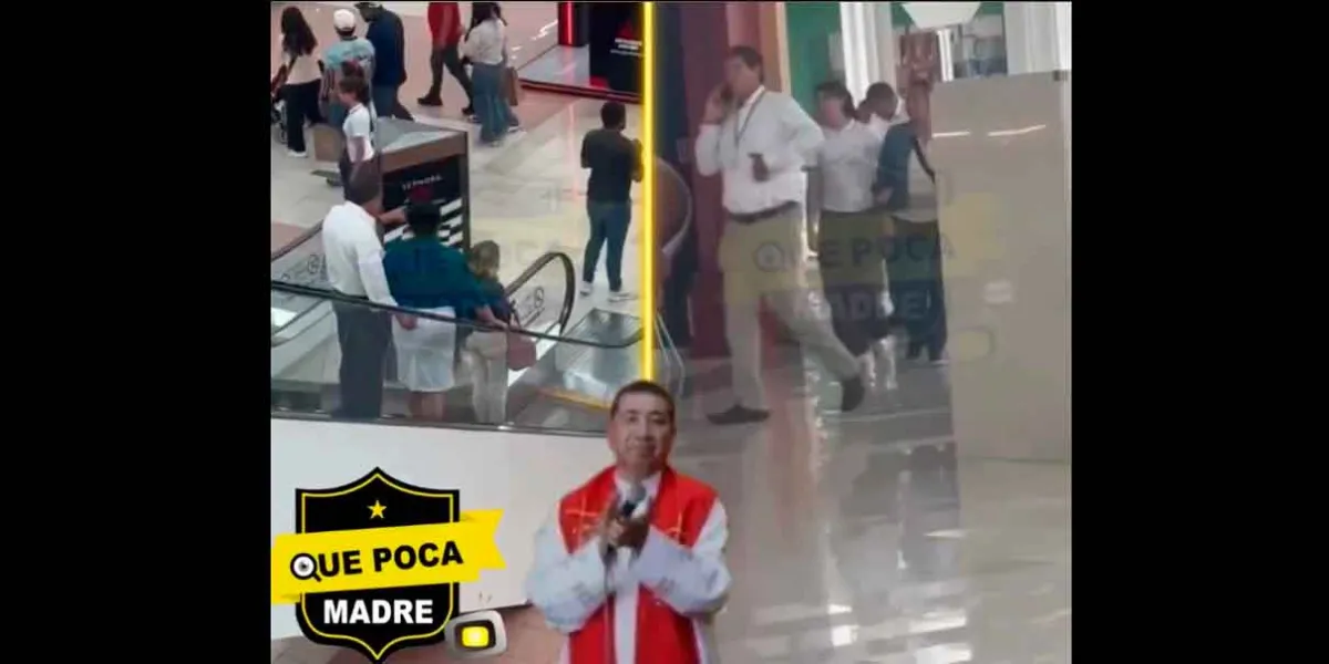 VIDEO. ¿Cura y esa mano? Sacerdote es captado con su novia en centro comercial de EDOMEX 
