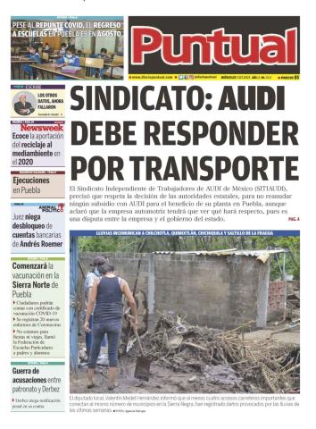 Diario Puntual, edición impresa, 07 de Julio de 2021