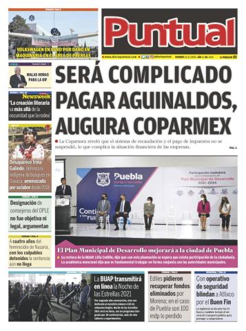 Diario Puntual, edición impresa, 12 de Noviembre de 2021