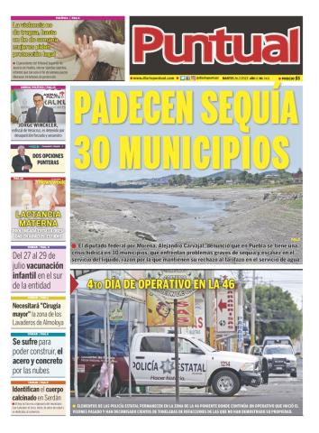 Diario Puntual, edicion impresa, 26 de Julio de 2022