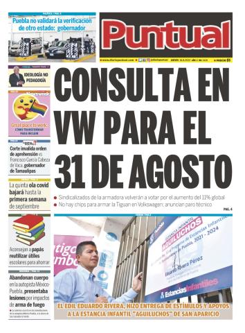 Diario Puntual, edicion impresa, 18 de Agosto de 2022