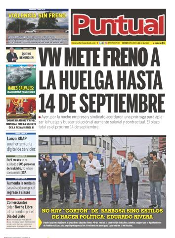 Diario Puntual, edicion impresa, 09 de Septiembre de 2022