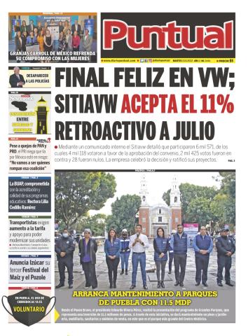 Diario Puntual, edicion impresa, 13 de Septiembre de 2022