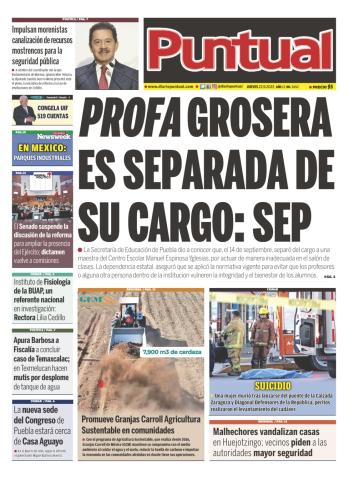 Diario Puntual, edicion impresa, 22 de Septiembre de 2022