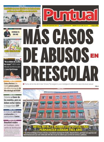Diario Puebla, edicion impresa, 27 de Septiembre de 2022