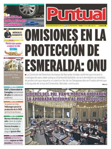 Diario Puntual, edicion impresa, 07 de Octubre de 2022
