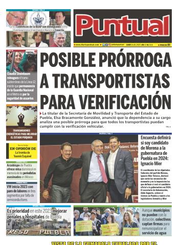 Diario Puebla, edicion impresa, 16 de Enero 2023