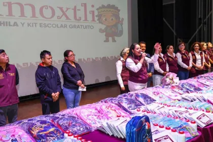 Tonantzin Fernández impulsa apoyos escolares para fortalecer a familias cholultecas