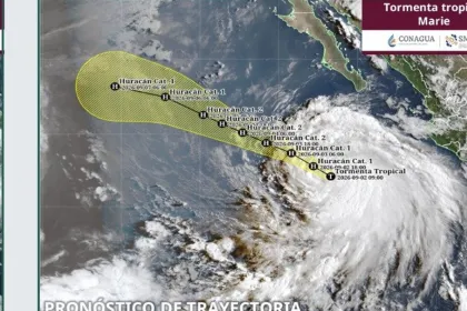 Marie amenaza con ser huracán categoría 2; lluvias alcanzarán Puebla