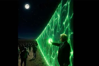 La Casa Blanca difunde VIDEO de Trump usando anillo de Linterna Verde contra migrantes 