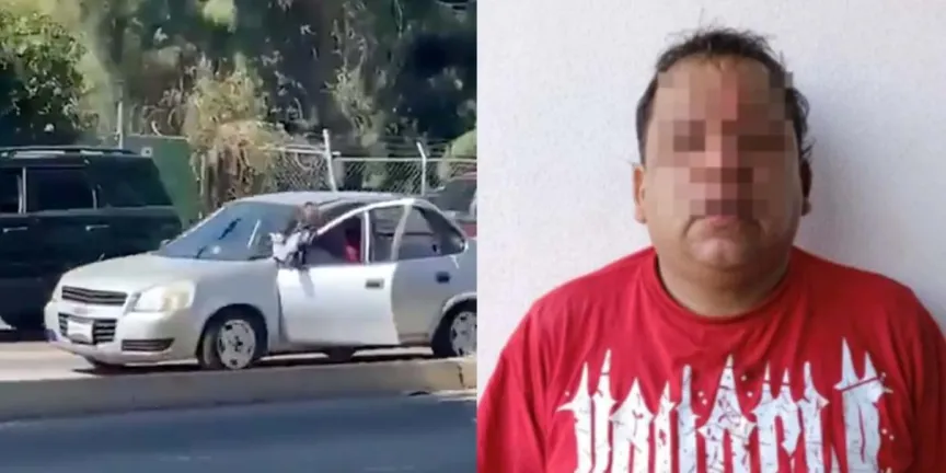 Mujer se cuelga de su auto en Xilotzingo para impedir un robo de vehículo