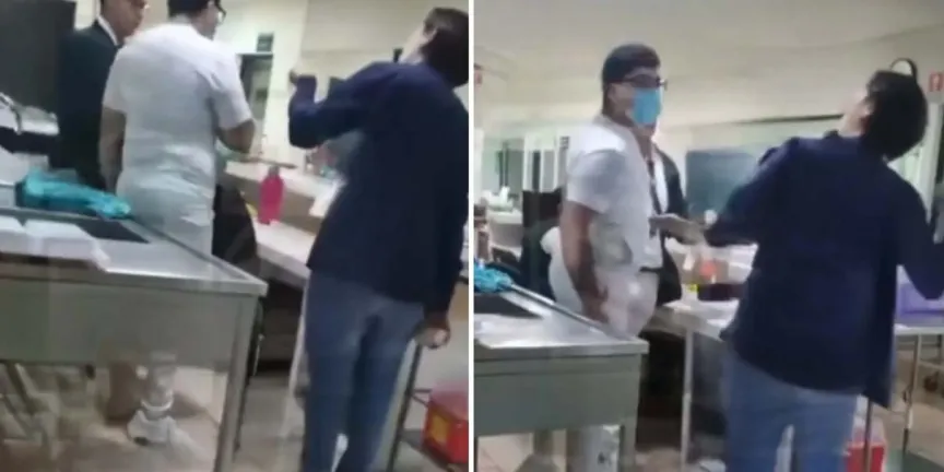 Doctora agrede y cachetea a enfermero en Hospital 72 del IMSS en Tlanepantla