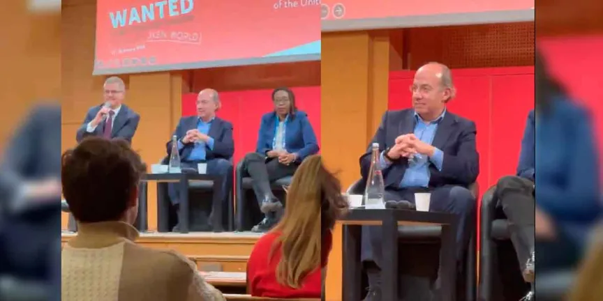 VIDEO. PEstudiantes increpan a Felipe Calderón en Sciences Po por guerra contra el narco