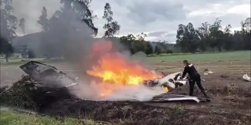 La Aeronáutica Civil investiga el desplome de la aeronave de Yeison Jiménez