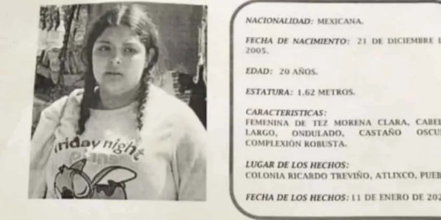 Fiscalía activa Protocolo Alba por desaparición de joven en Atlixco