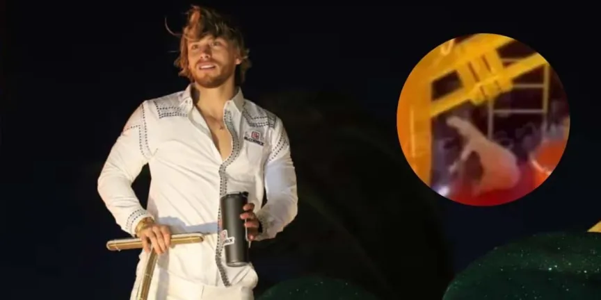 Aldo de Nigris cae desde lo alto durante Carnaval de Mazatlán