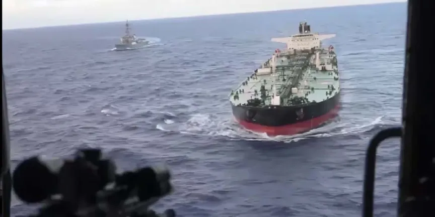 Así fue la persecución y captura del buque petrolero en el Océano Índico