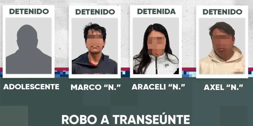 Elementos de la SSC capturan a 4 ratas acusadas de robo a transeúnte