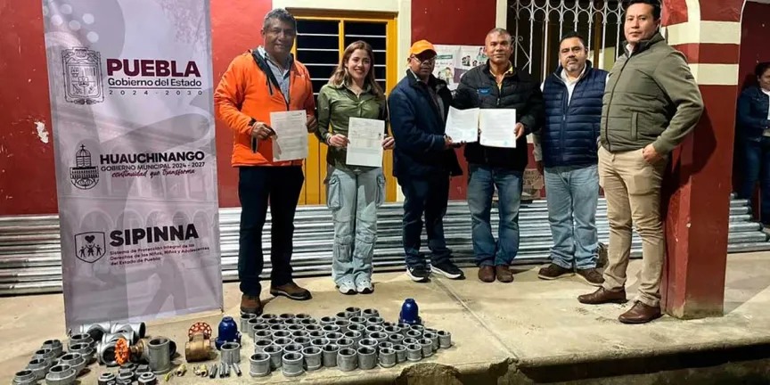 Llegó apoyo a Cuahueyatla, Huauchinango, para servicio de agua potable