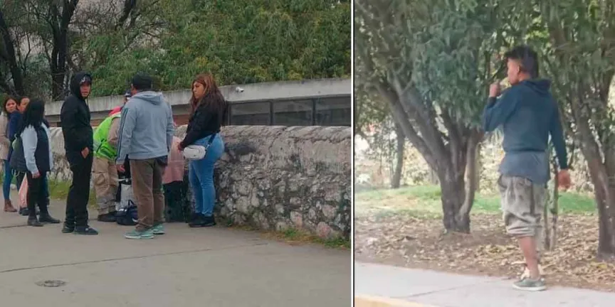 Conductores y peatones fueron agredidos por indigentes en Texmelucan