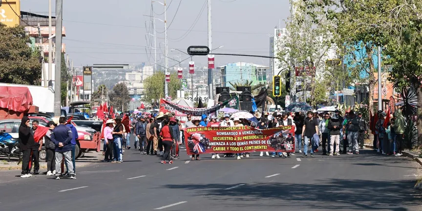 Parálisis vial en la capital por manifestación de la 28 de Octubre 
