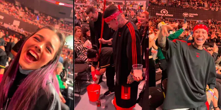 VIDEO. Santa Fe Klan sorprende en la UFC México tras limpiar derrame y se vuelve tendencia en redes