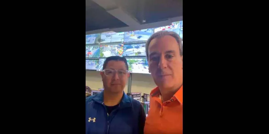 Pepe Chedraui supervisa desde el DGERI, cámaras de vigilancia en la Feria de Puebla
