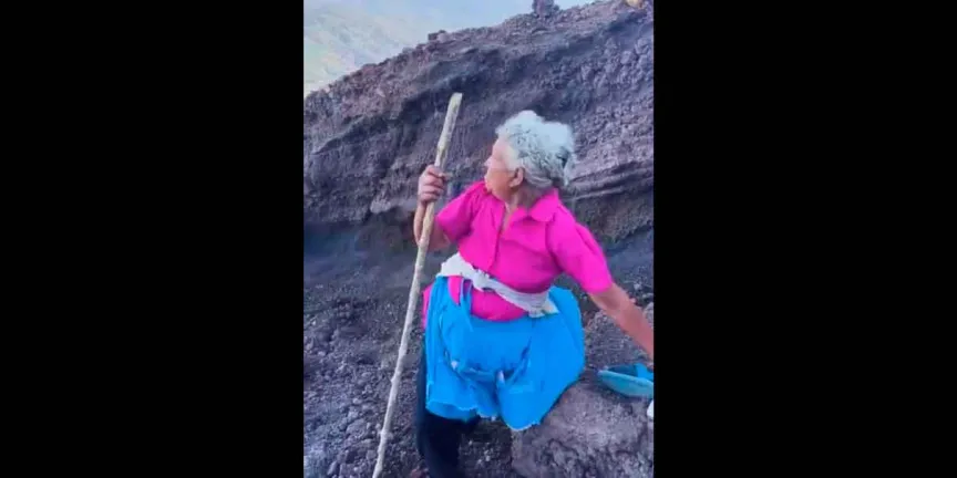 VIDEO. Mujer de 72 años en volcán Chaparrastique: un ascenso que impacta