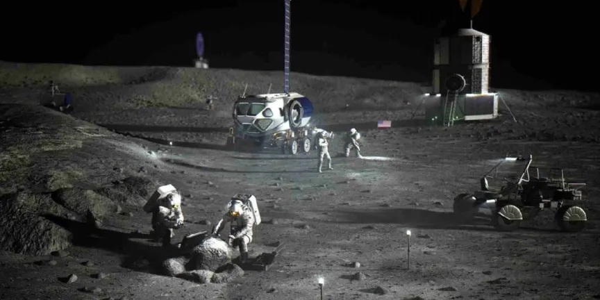 NASA inicia construcción de base lunar con módulos, róveres y drones rumbo al programa Artemis