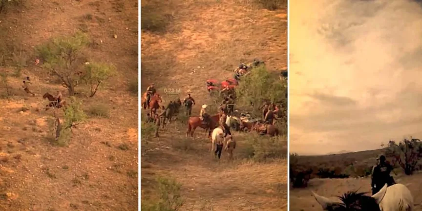Persecución a caballo en la frontera: detienen a 13 migrantes en el desierto y detectan posible nexo criminal