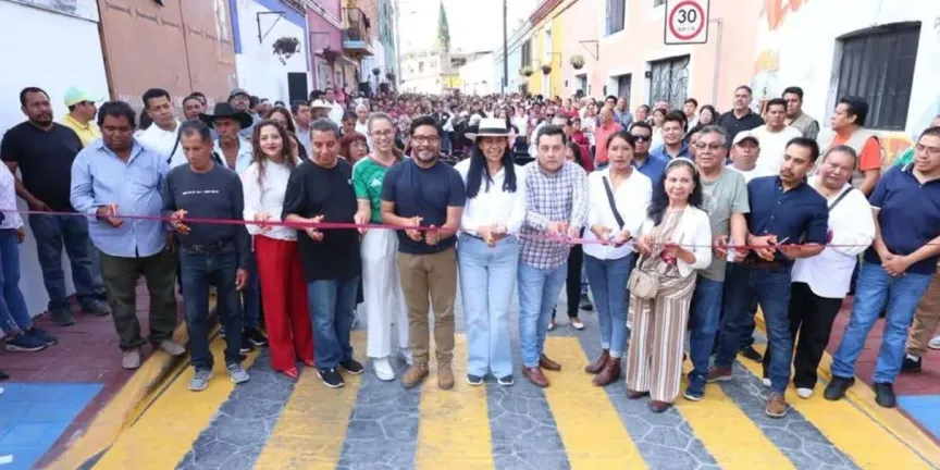 Atlixco estrena vialidad donde se descubrieron restos arqueológicos en plena obra
