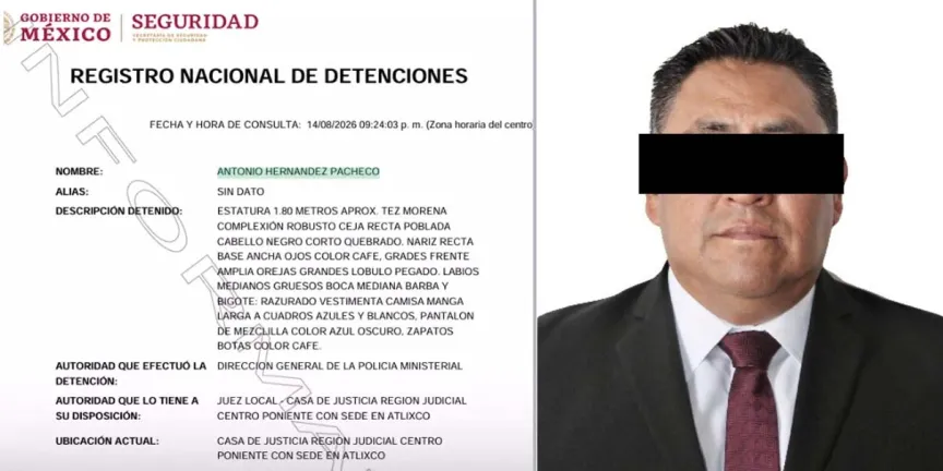 Fu detenido el director de Seguridad de Atlixco durante un operativo